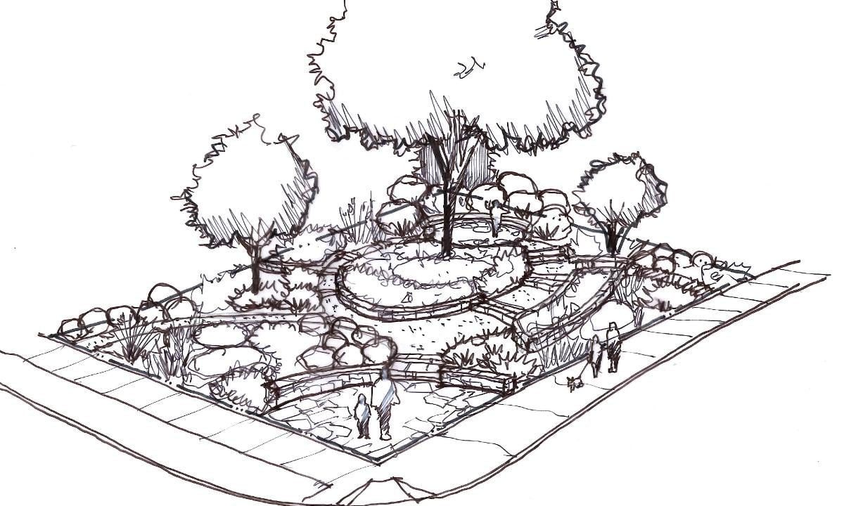 Concept Perspective Drawing Helianthus designs environmentally sustainable landscapes